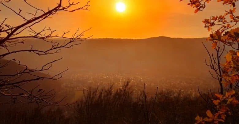 Schwäbische Alb Sonnenuntergang Gewinnspiel