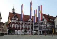 Auf dem Marktplatz in Bad Urach