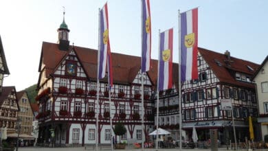 Auf dem Marktplatz in Bad Urach