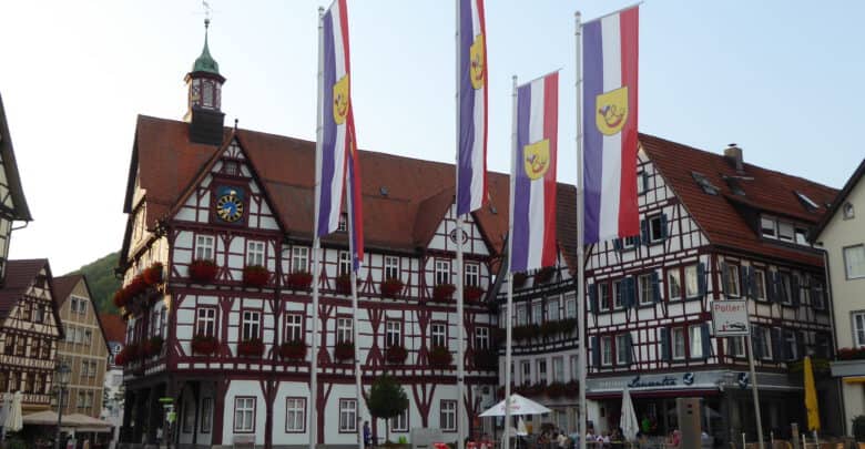 Auf dem Marktplatz in Bad Urach